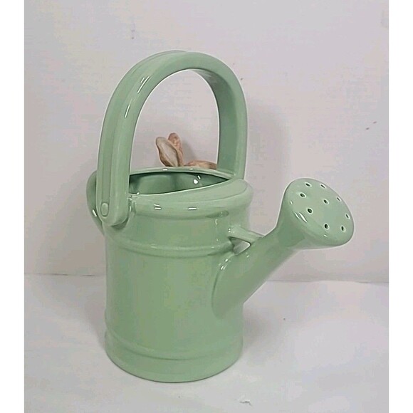 Beatrix Potter Teleflora 2007 Peter Rabbit 3D Ceramic Watering Can Planter 9" - Picture 2 of 7